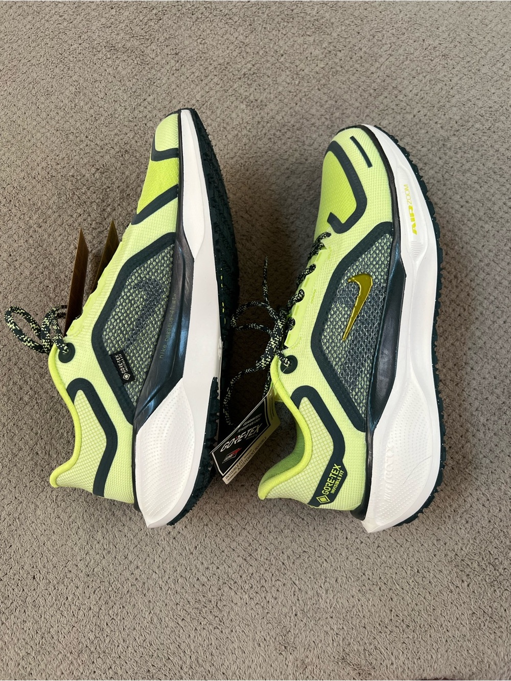 Nike Pegasus 41 Women’s Size 9 GTX Gore-Tex Cyber Seaweed/Lt Lemon Running Shoes - Picture 8 of 13